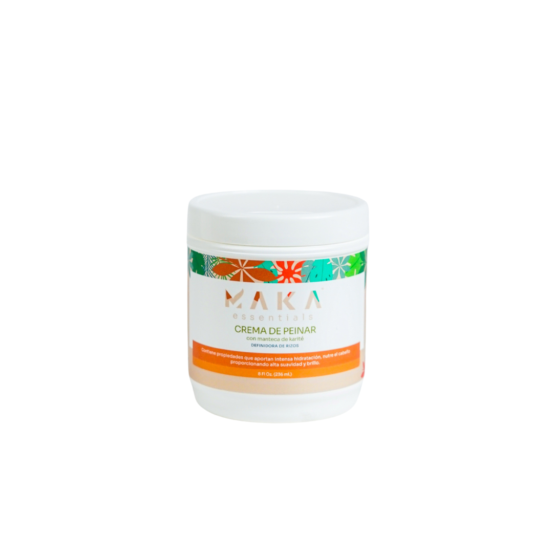 Crema de Peinar con Manteca de Karité, 8 Oz. - MAKA ESSENTIALS