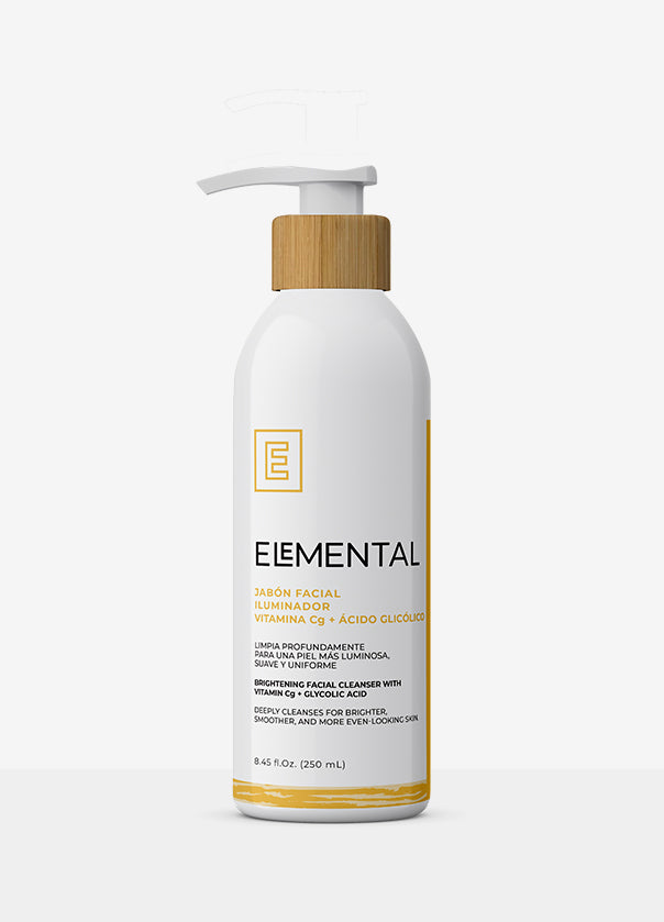 Jabón Facial Iluminador Vitamina Cg + Ácido Glicólico - Elemental
