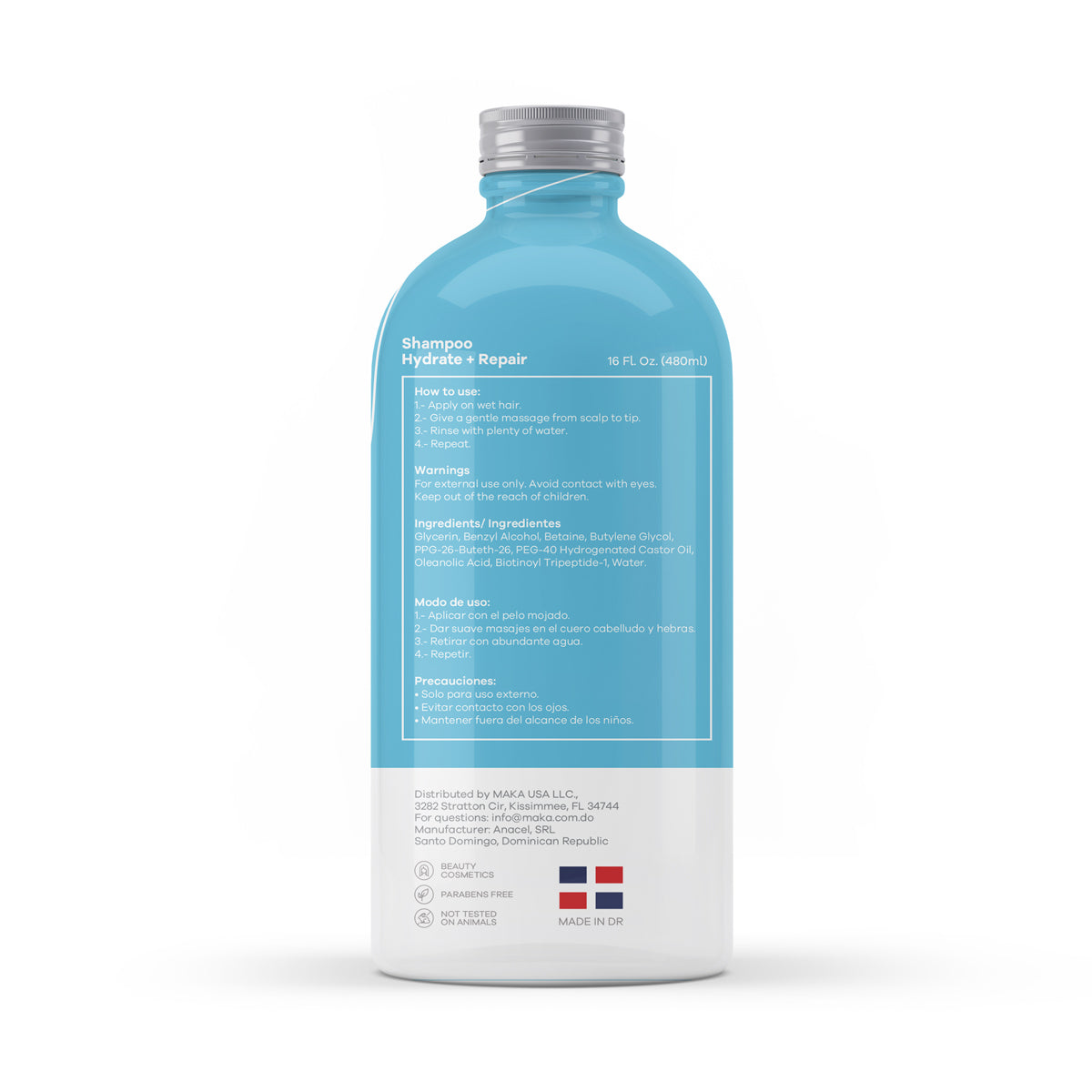 Shampoo Hidratante 16 Oz - MAKA CAPILAR HEALTH