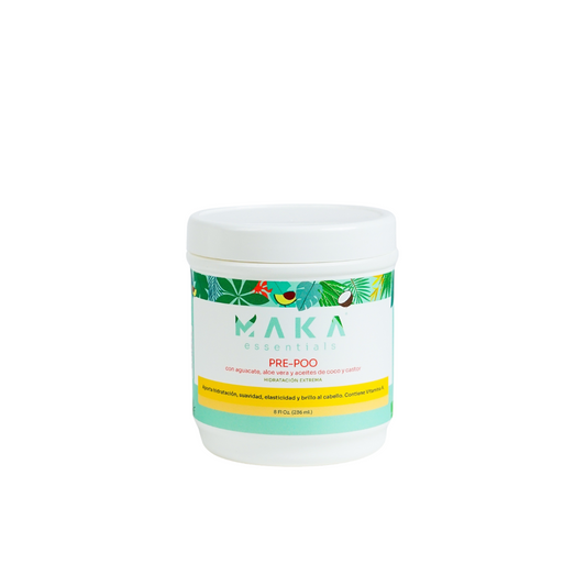 Pre-poo con Aguacate, Aloe Vera y aceites de Coco y Castor, 8 Oz. - MAKA ESSENTIALS