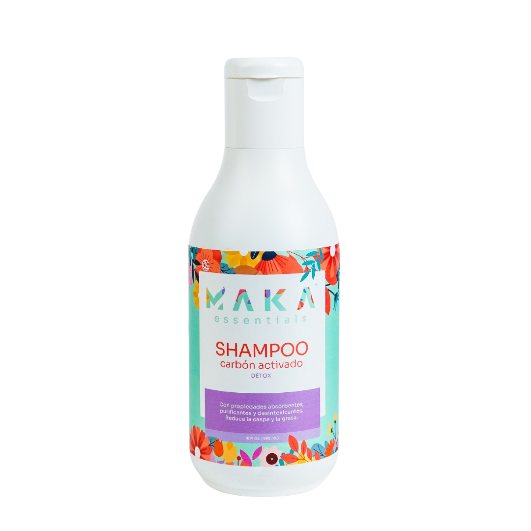 Shampoo de Carbon Activado - Detox , 16 Oz. - MAKA ESSENTIALS